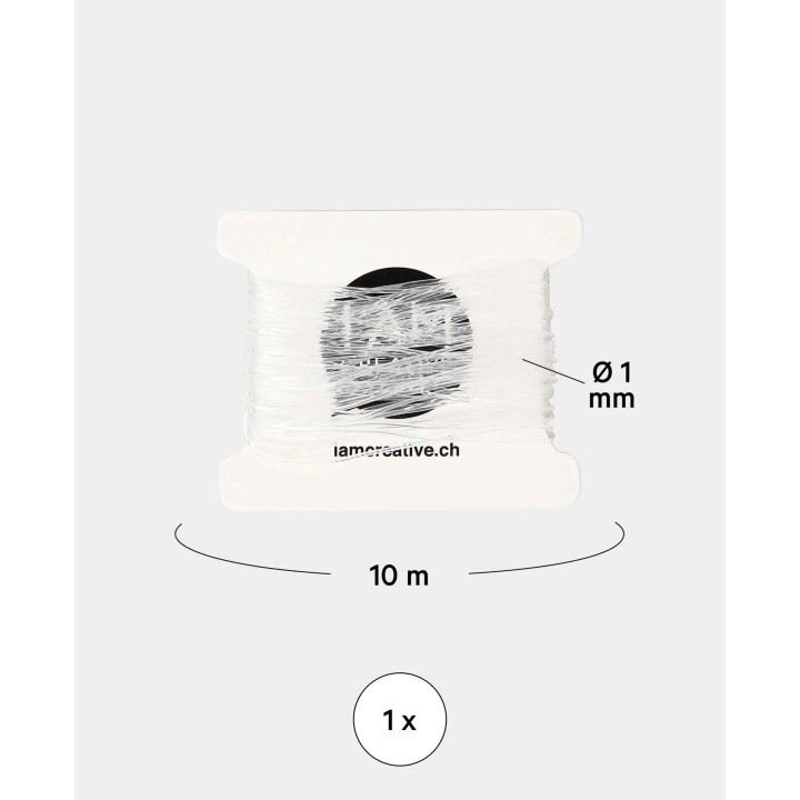 Schmuckband Transparent 1mm x 10m