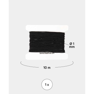 Black jewellery ribbon 1mm x 10m