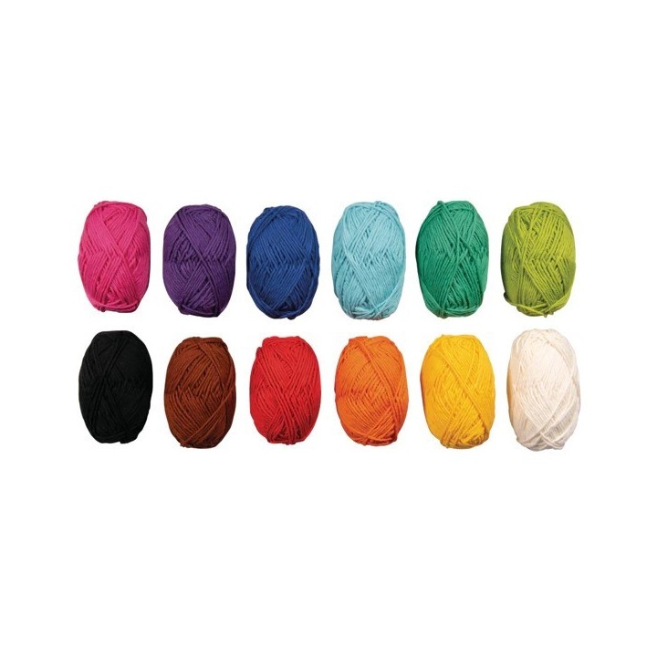 Filato Rayher in cotone misto 12 pezzi. Colorato