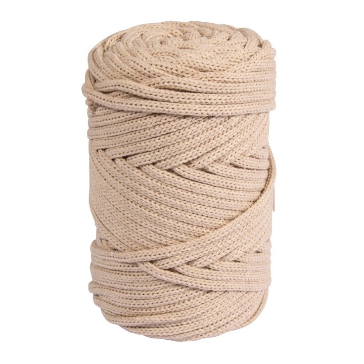 Rayher Braidy recycling yarn braided 4mm 60m sand