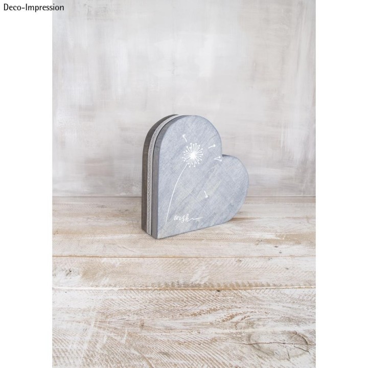 Wooden Box Heart FSC natural