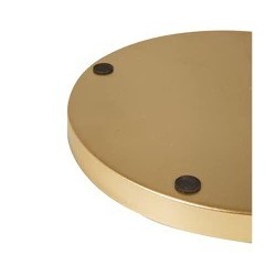 Rayher 2er Set Metall Deko Tabletts Gold-Eukalyptus-Grün