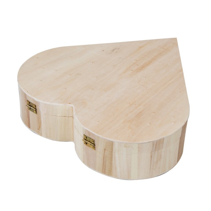 Scatola di legno Cuore FSC naturale