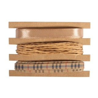 Rayher ribbons + cord set cashmere 9m