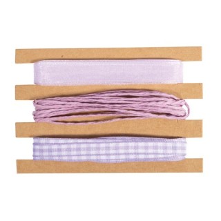 Rayher rubans + cordon set lilas 9m