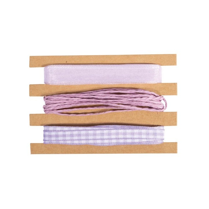 Rayher rubans + cordon set lilas 9m
