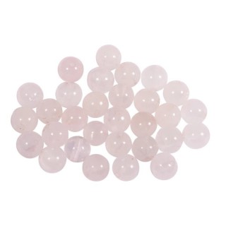 Rayher perline di pietra semipreziosa quarzo rosa 30 pezzi.