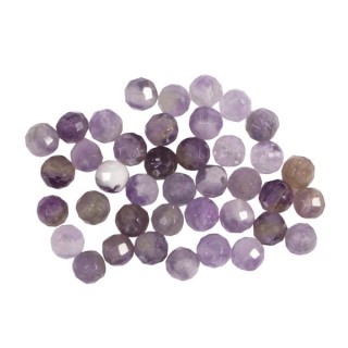 Rayher Halbedelsteinperlen Amethyst facettiert 40 Stk.