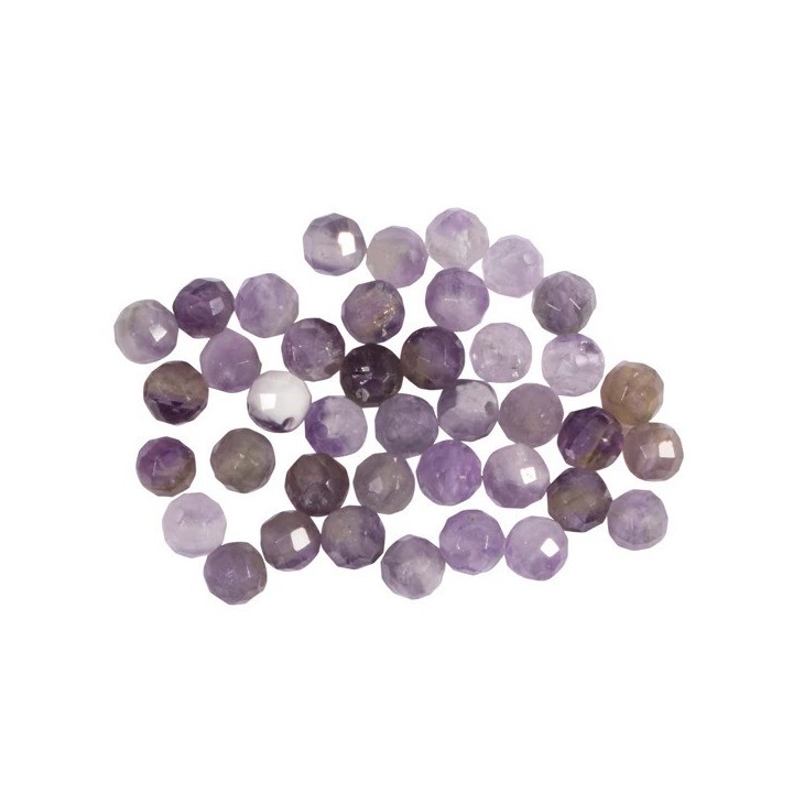 Rayher perline di pietra semipreziosa ametista sfaccettata 40 pezzi.