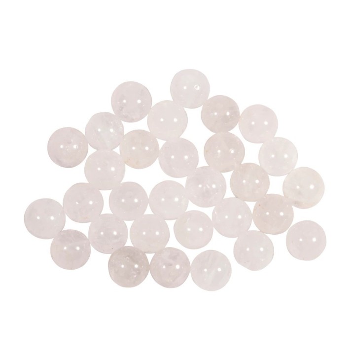 Rayher Perles de pierres semi-précieuses Quartz blanc 30 pcs.
