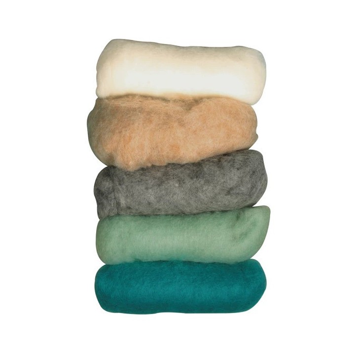 Rayher felting wool mottled 5 x 20g
