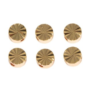 Rayher perline metalliche rotonde oro 6 pezzi.