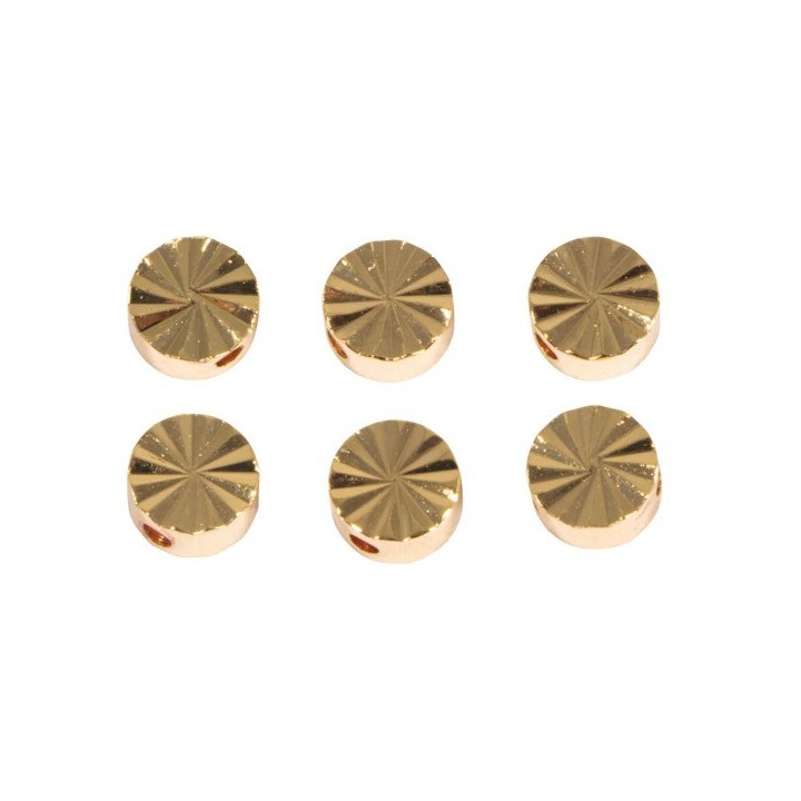 Rayher perles métalliques rondes or 6 pcs.