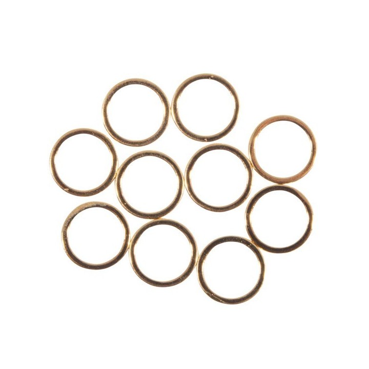 Rayher anneaux plats en métal 10mm or 10 pcs.