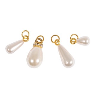 Rayher Tropfen Charm Gold 4 Stk.