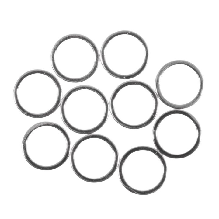 Rayher Metall Flachringe 10mm Silber 10 Stk.