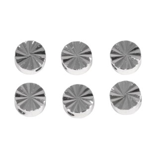 Rayher metal beads round silver 6 pcs.