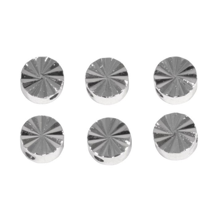 Rayher perles métalliques rondes argent 6 pcs.