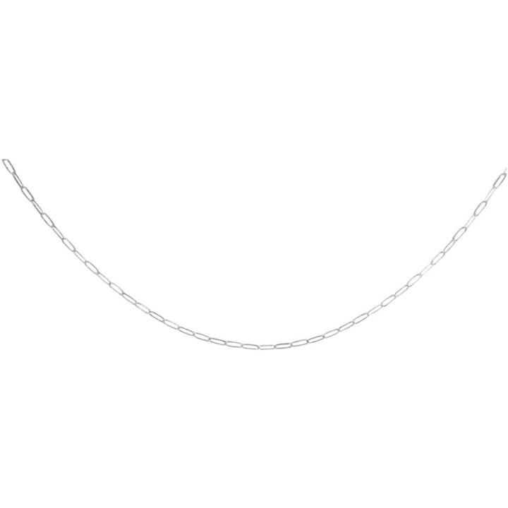 Rayher 80cm catena a maglie Paperclip in rilievo argento