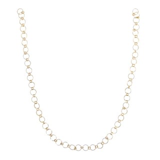 Rayher 80cm Gliederkette Ringe geprägt Gold