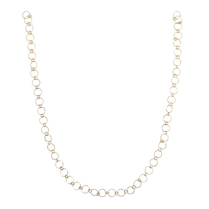 Rayher 80cm Gliederkette Ringe geprägt Gold