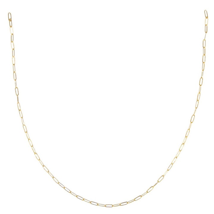 Rayher 80cm Gliederkette Paperclip geprägt Gold