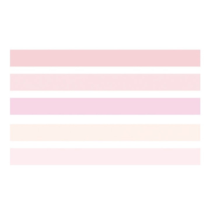 5 rouleaux de boîte de washi tape Girly Pink