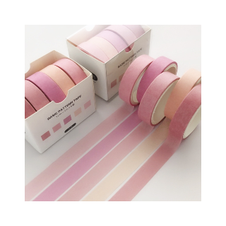 5 rolls of washi tape box Girly Pink