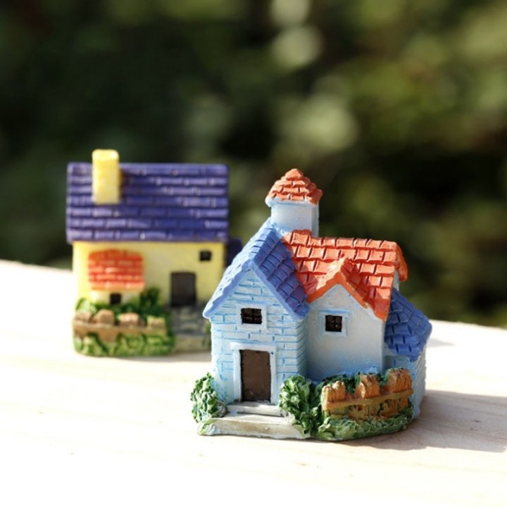 Mini country house for micro landscapes 2 pcs.