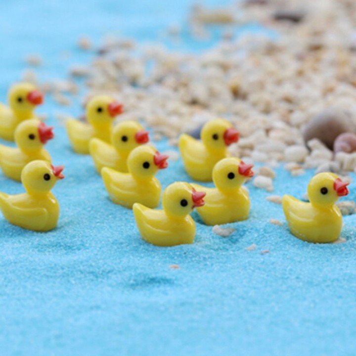 Mini ducks for micro landscapes 5 pcs.yellow
