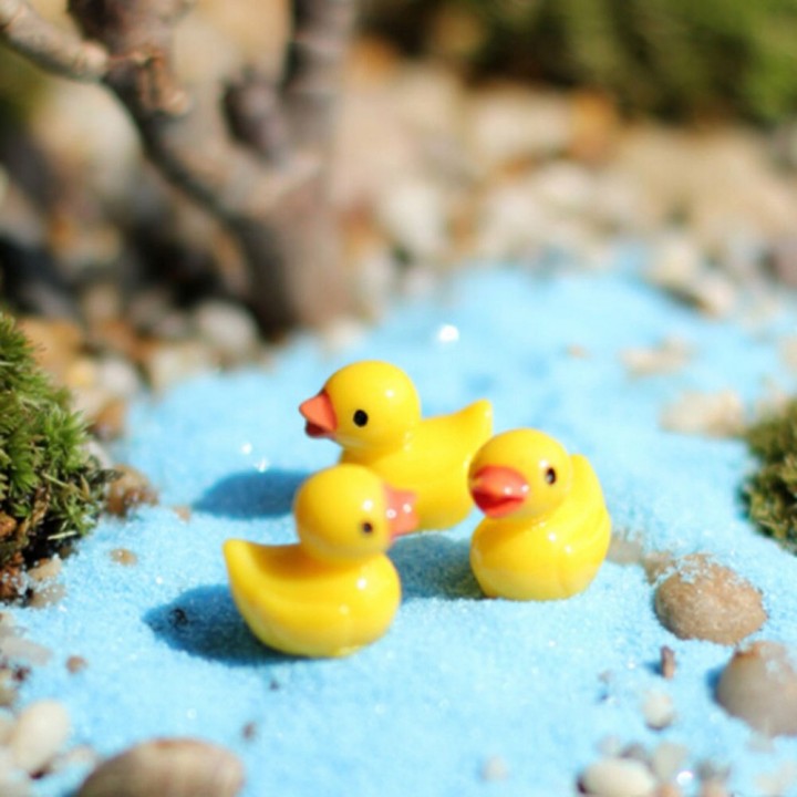 Mini ducks for micro landscapes 5 pcs.yellow