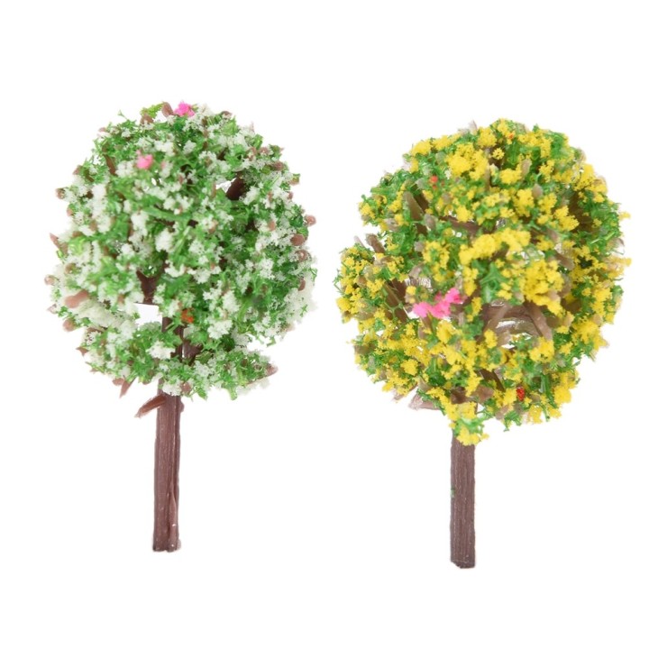 Miniature trees coloured 3 pcs.