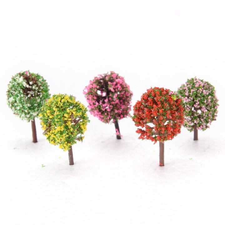 Miniature trees coloured 3 pcs.