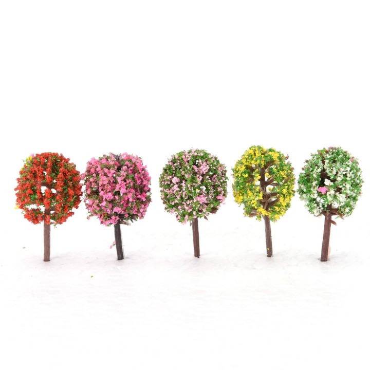 Arbres miniatures colorés 3 pièces