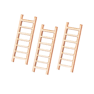 Mini Holzleitern für Mikrolandschaften 5 Stk.