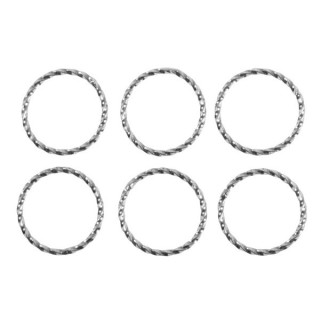 Rayher Metall Ringe gedreht 20mm Silber 6 Stk.