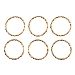 Rayher anneaux métalliques tournés 20mm or 6 pcs.