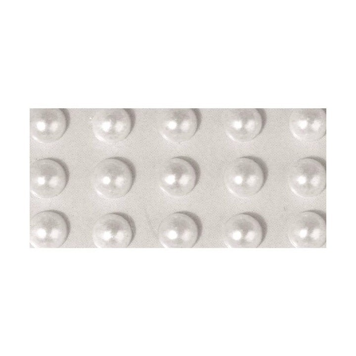 Rayher demi-perles en plastique autocollantes blanches 120 pcs.