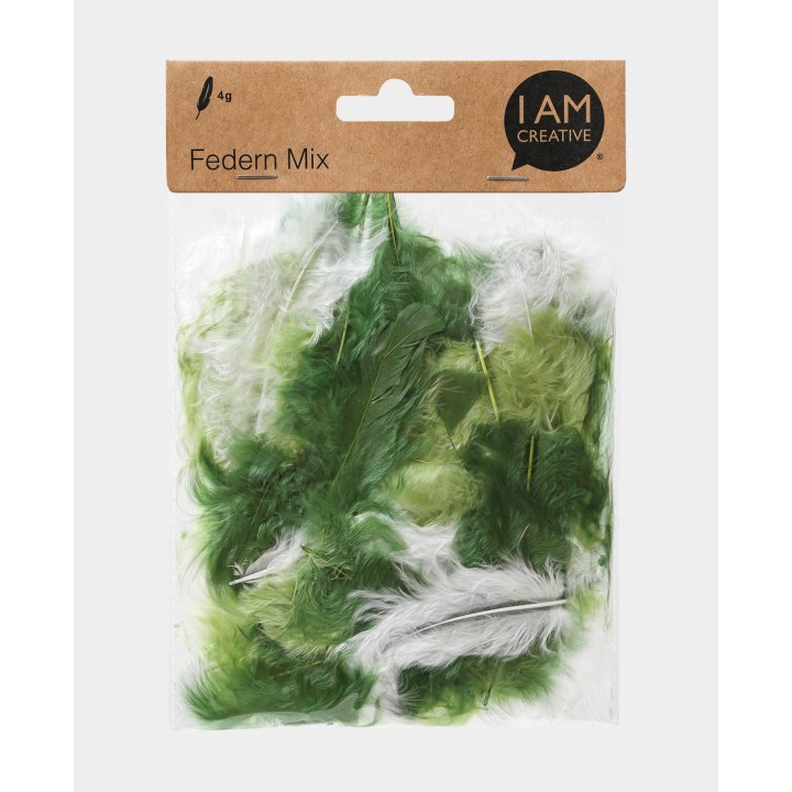 Feathers Mix green tones