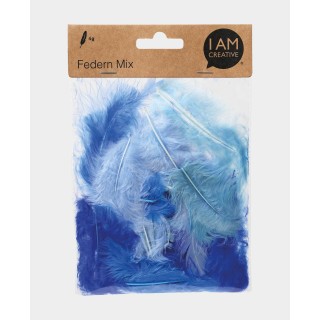 Plumes Mix tons bleus