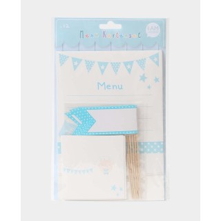 Baby Menu set de cartes 12 pièces Boy bleu