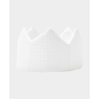 Cotton fabric crown 10 x 45 cm White