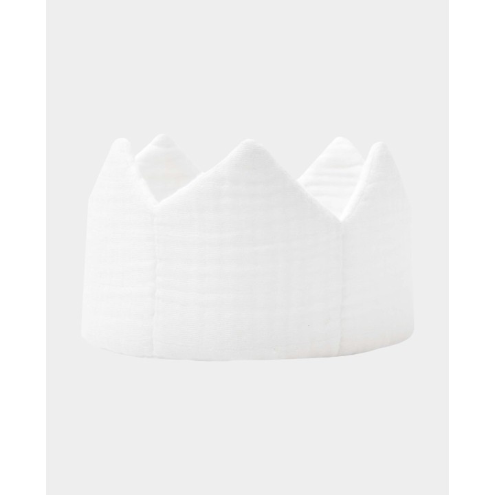 Couronne de tissu en coton 10 x 45 cm Blanc