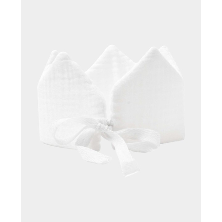 Cotton fabric crown 10 x 45 cm White