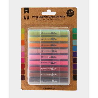 Marqueur Twin Design Mini 18 pcs.