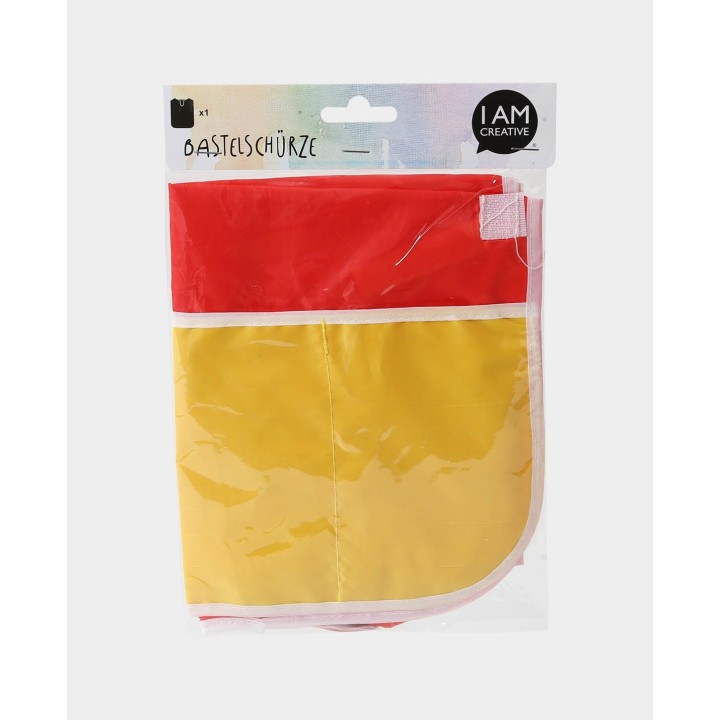 Tablier de bricolage pour enfants rouge-jaune