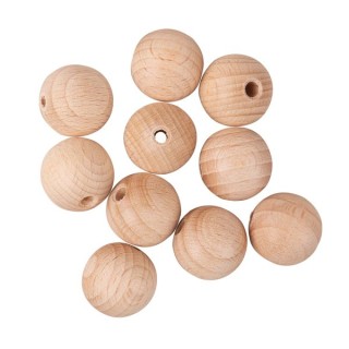 Palline in legno grezzo Rayher forate da 20 mm 10 pezzi.
