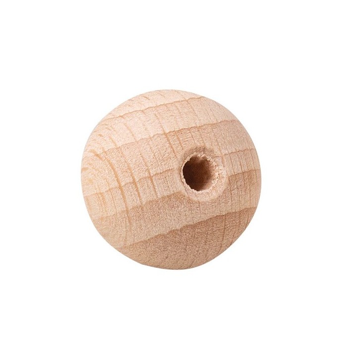Rayher boules de bois brut percées 20mm 10 pcs.