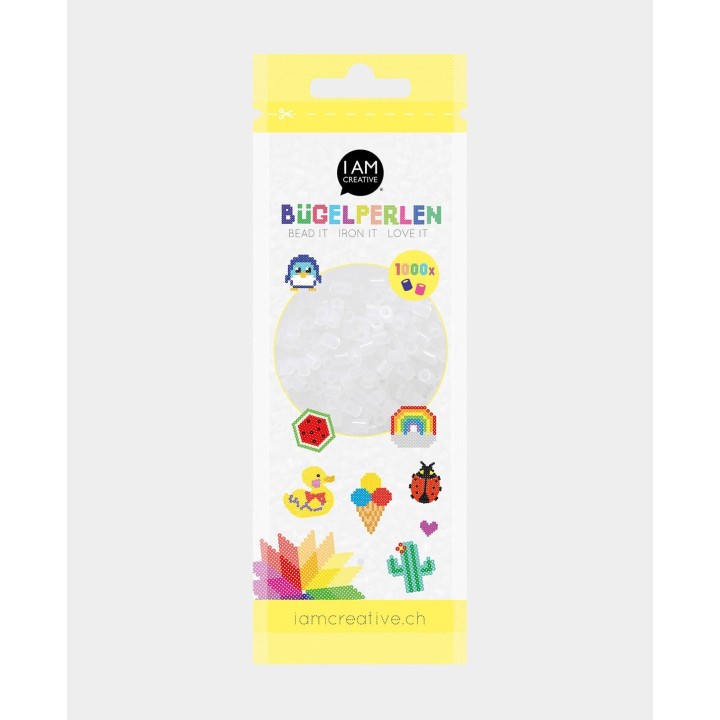 Bügelperlen 5mm 1’000 Stk. Transparent