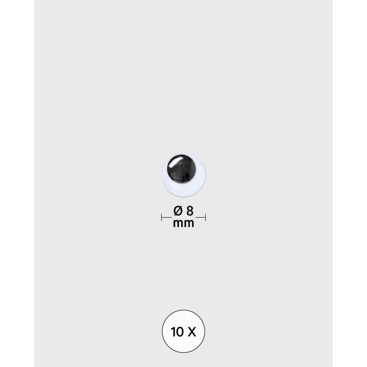 Yeux vacillants 8mm 10 pcs.
